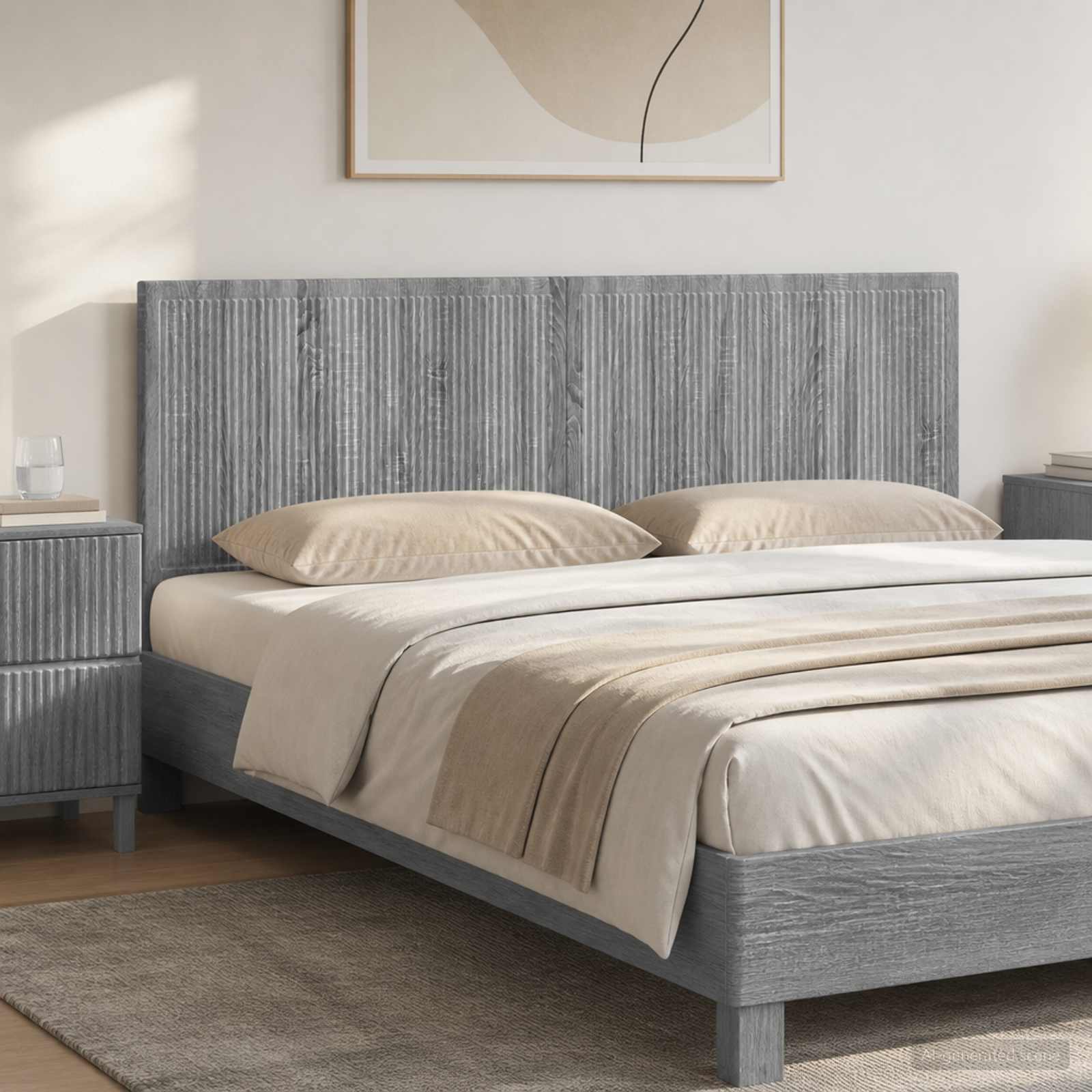 vidaXL Wall-Mounted Headboard EDE Grey Sonoma Engineered Wood 1