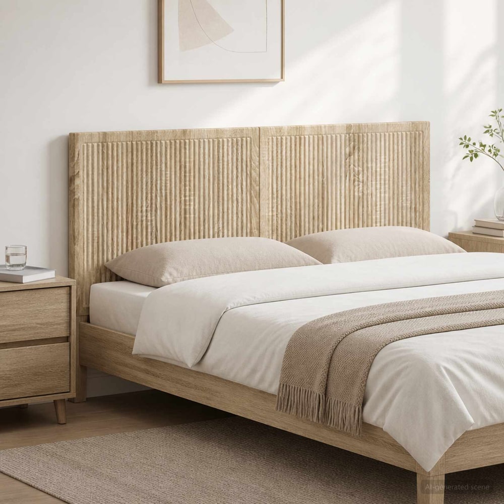 Wall-Mounted Headboard EDE Engineered Wood Width 120 cm Sonoma oak