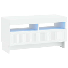 vidaXL LED TV Cabinet White Engineered Wood 2