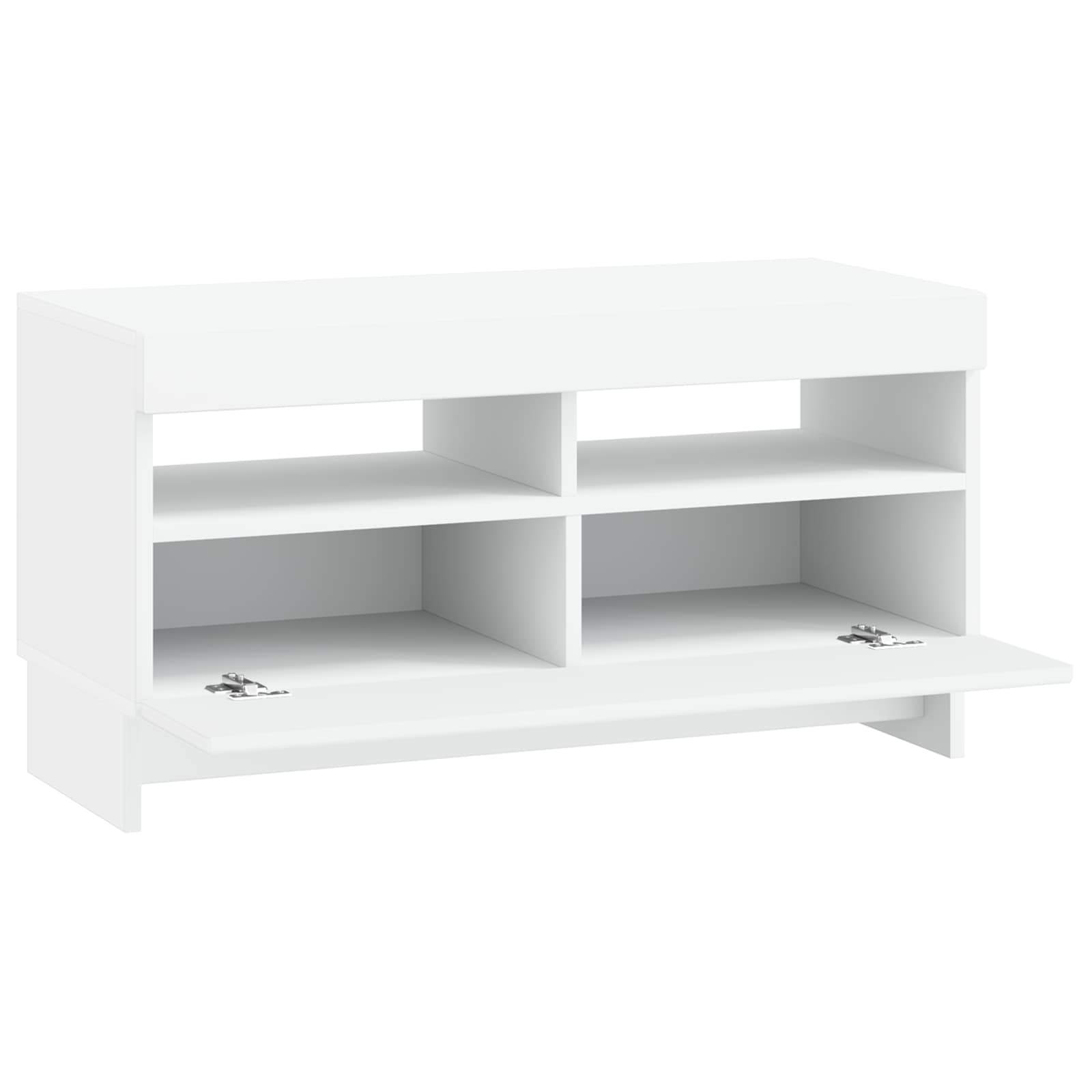 vidaXL LED TV Cabinet White Engineered Wood 5