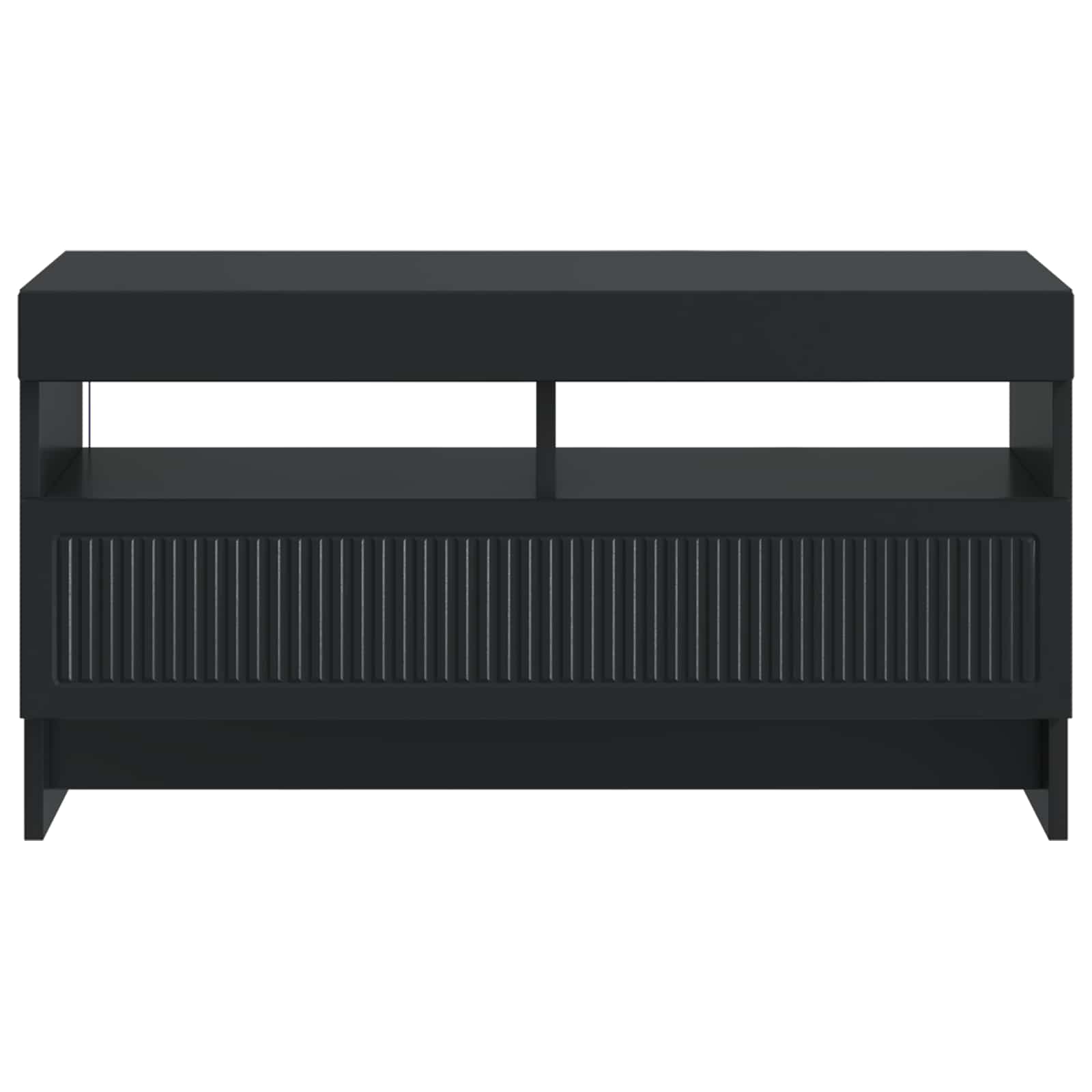 vidaXL LED TV Cabinet Black Engineered Wood 6