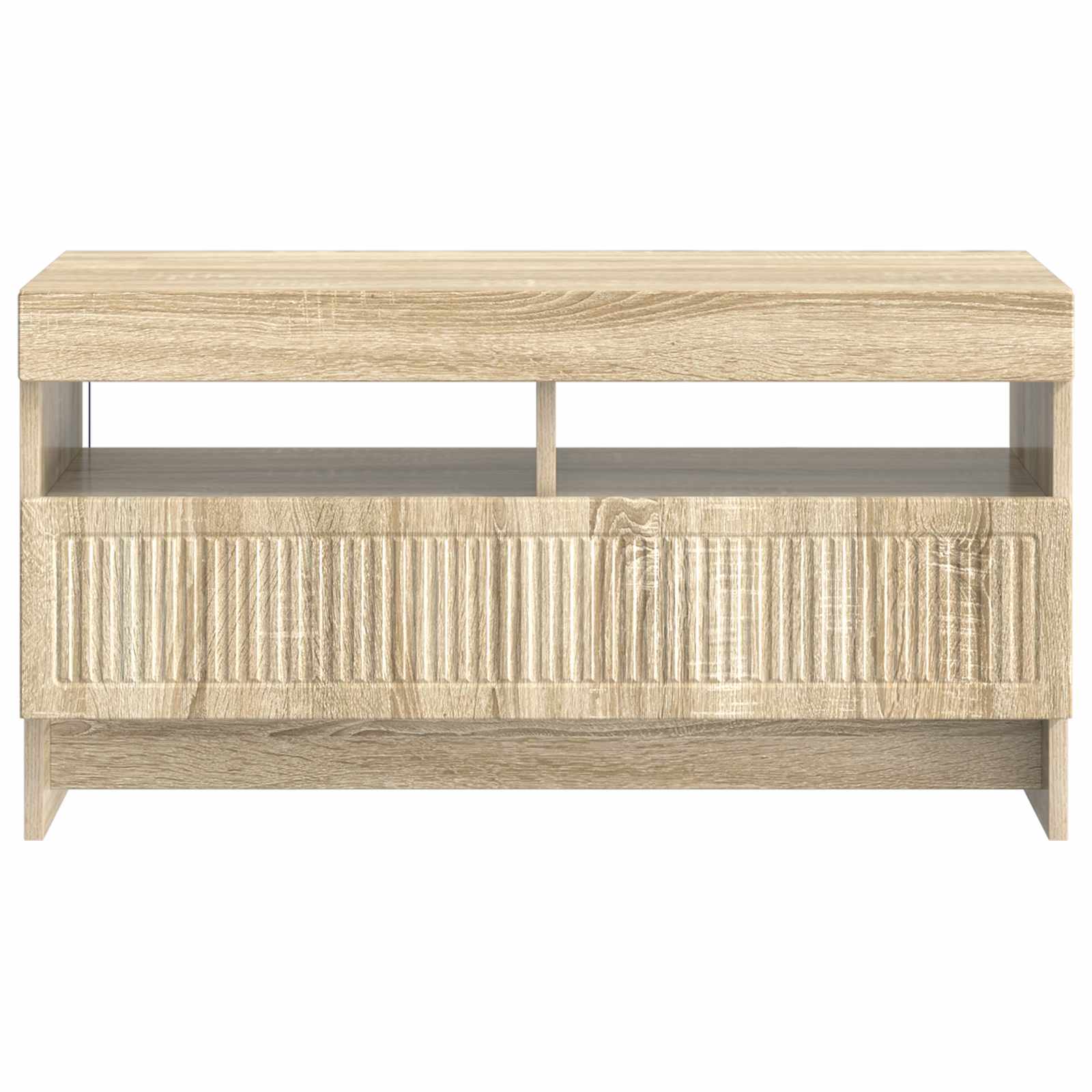 vidaXL LED TV Cabinet Sonoma Oak Engineered Wood 6