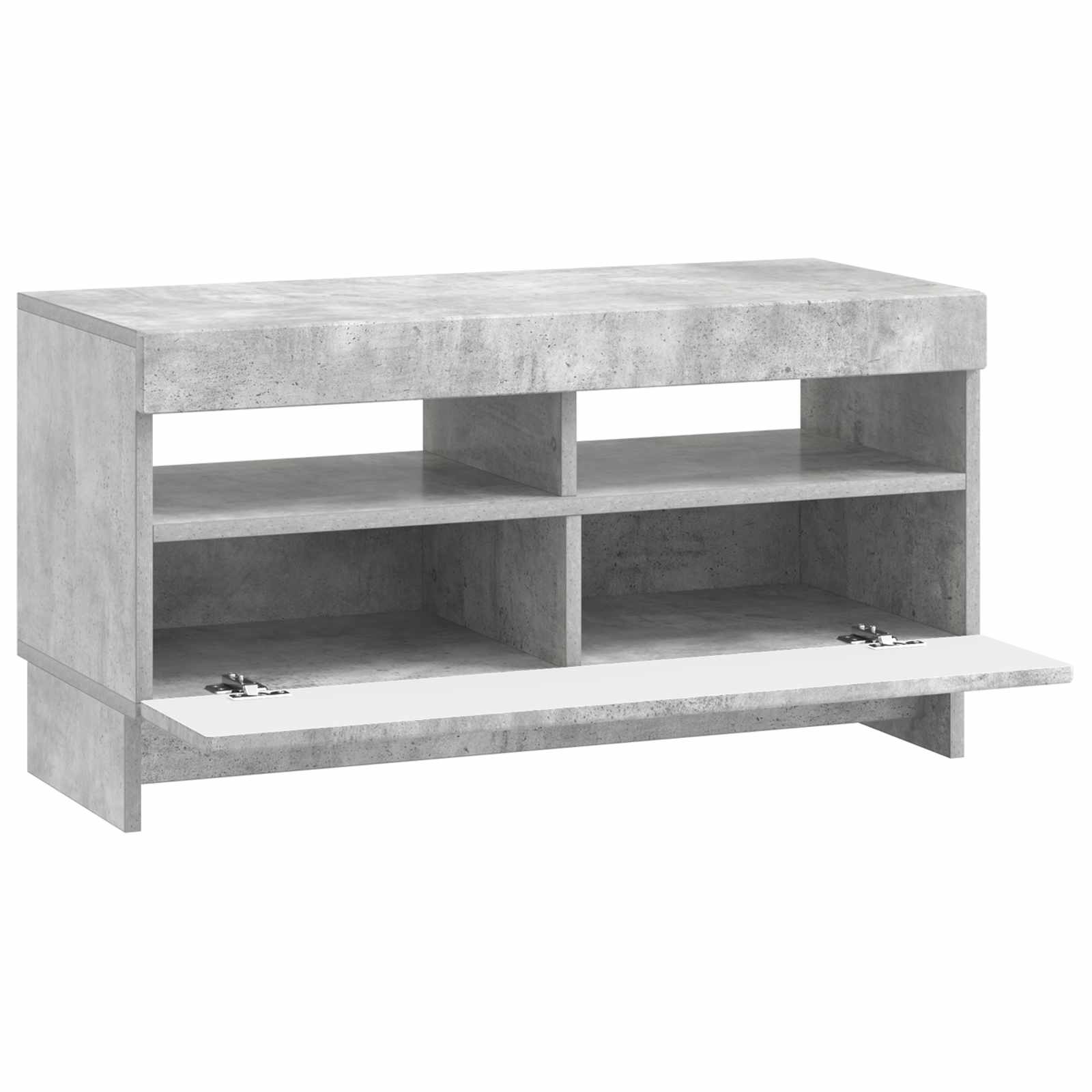 vidaXL LED TV Cabinet Concrete Grey Engineered Wood 5