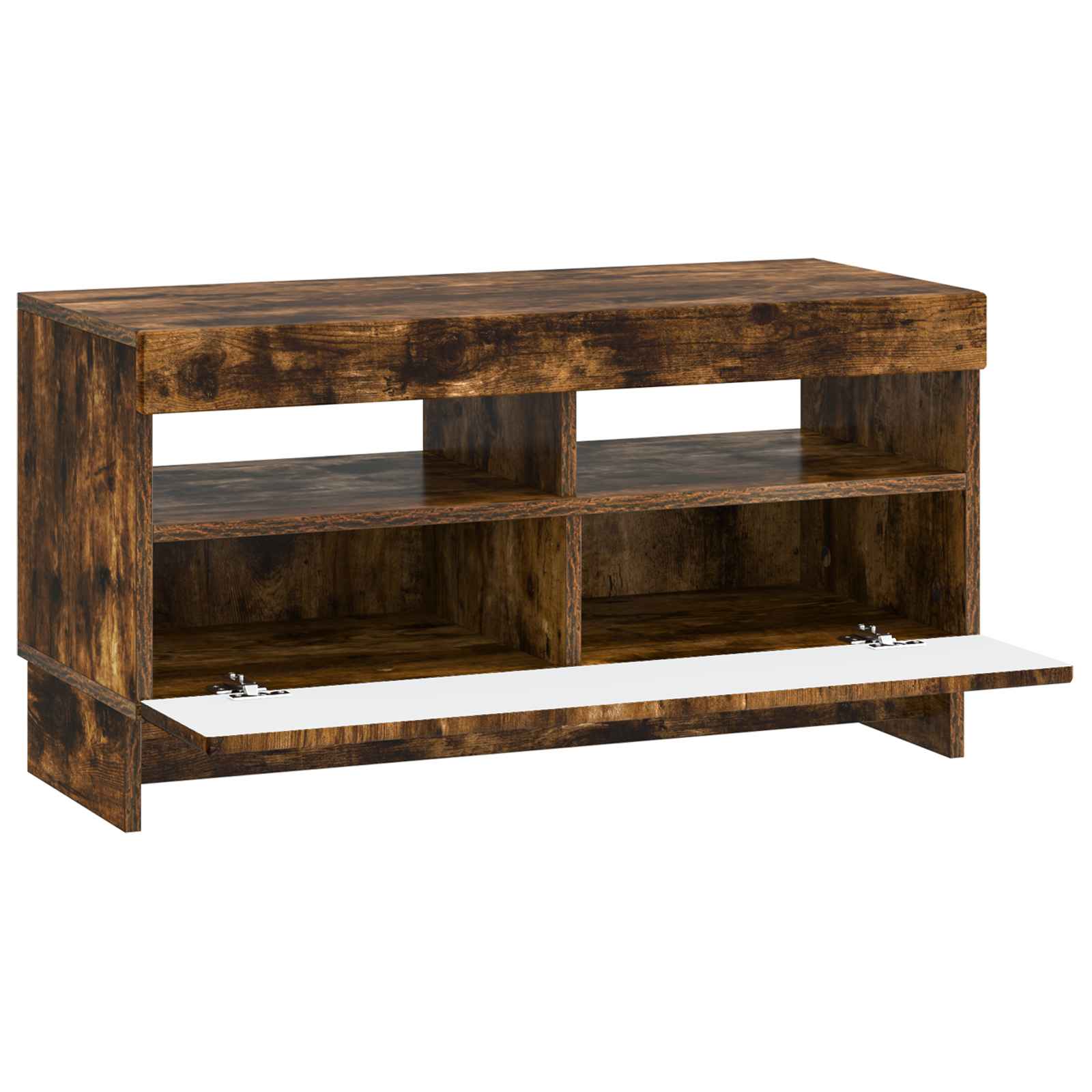 vidaXL LED TV Cabinet Smoked Oak Engineered Wood 5