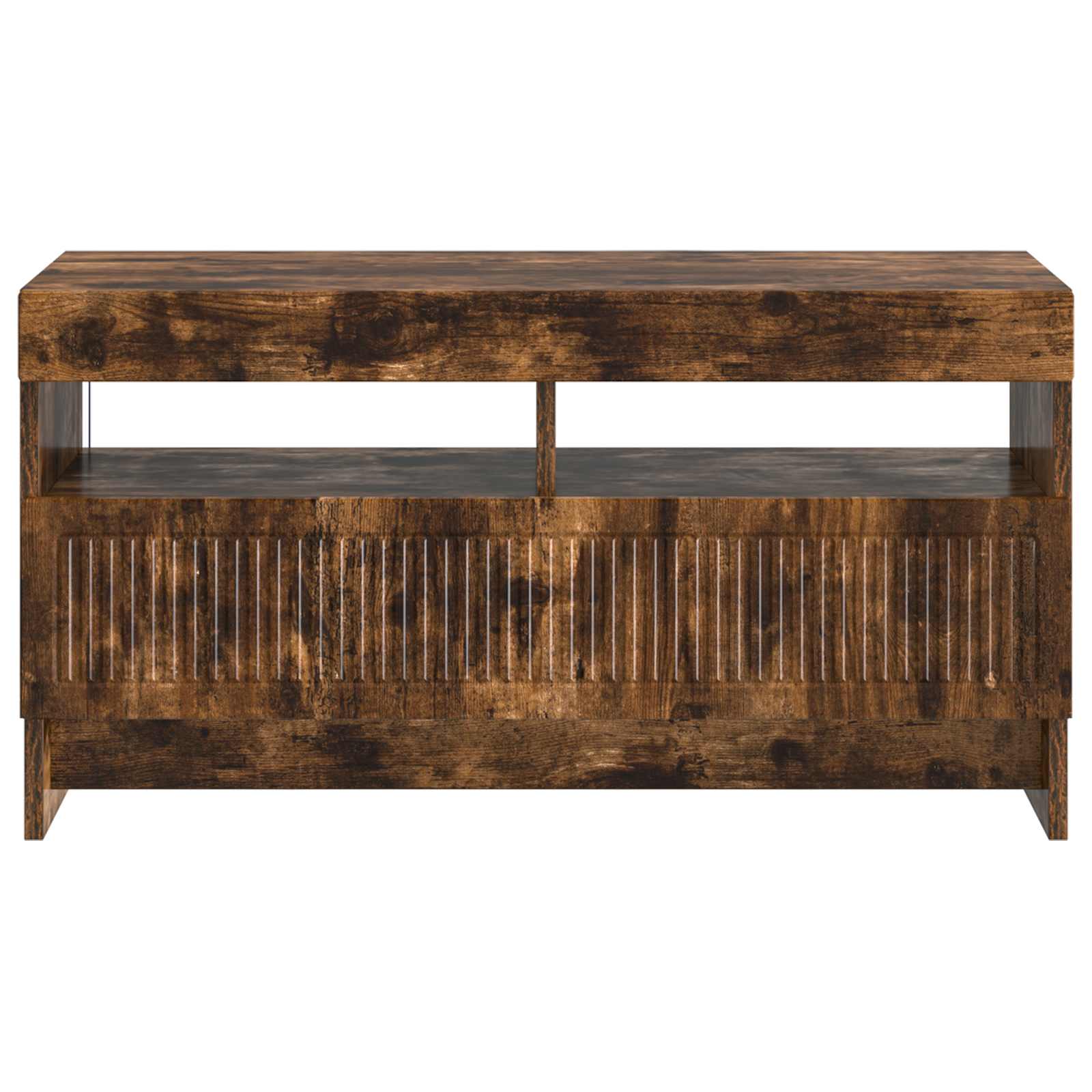 vidaXL LED TV Cabinet Smoked Oak Engineered Wood 6