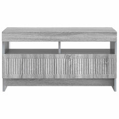 vidaXL LED TV Cabinet Grey Sonoma Engineered Wood 6