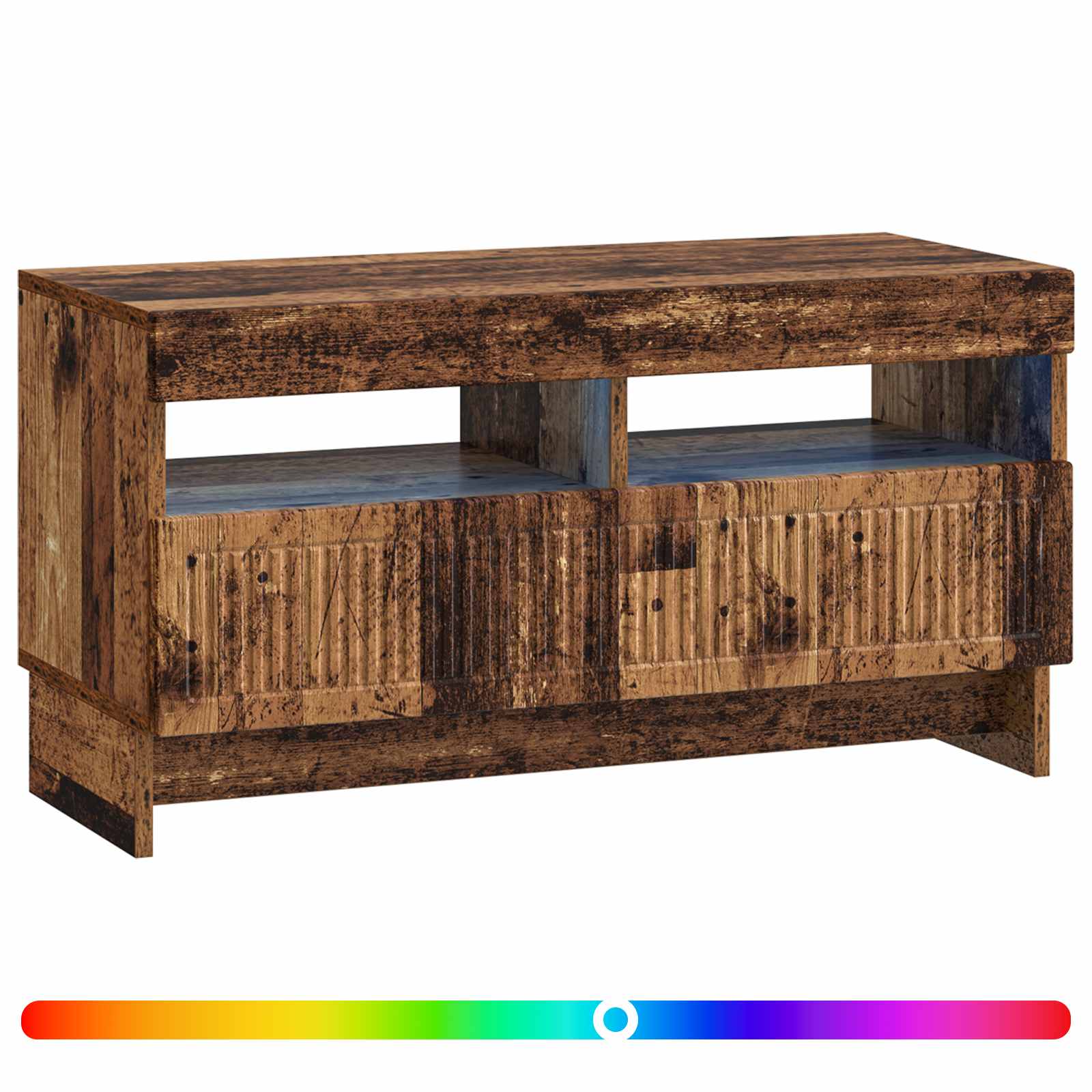 vidaXL LED TV Cabinet Old Wood Engineered Wood 3