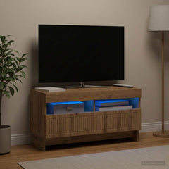 vidaXL LED TV Cabinet Artisan Oak Engineered Wood 4