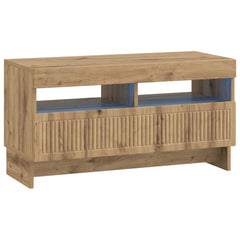 vidaXL LED TV Cabinet Artisan Oak Engineered Wood 2