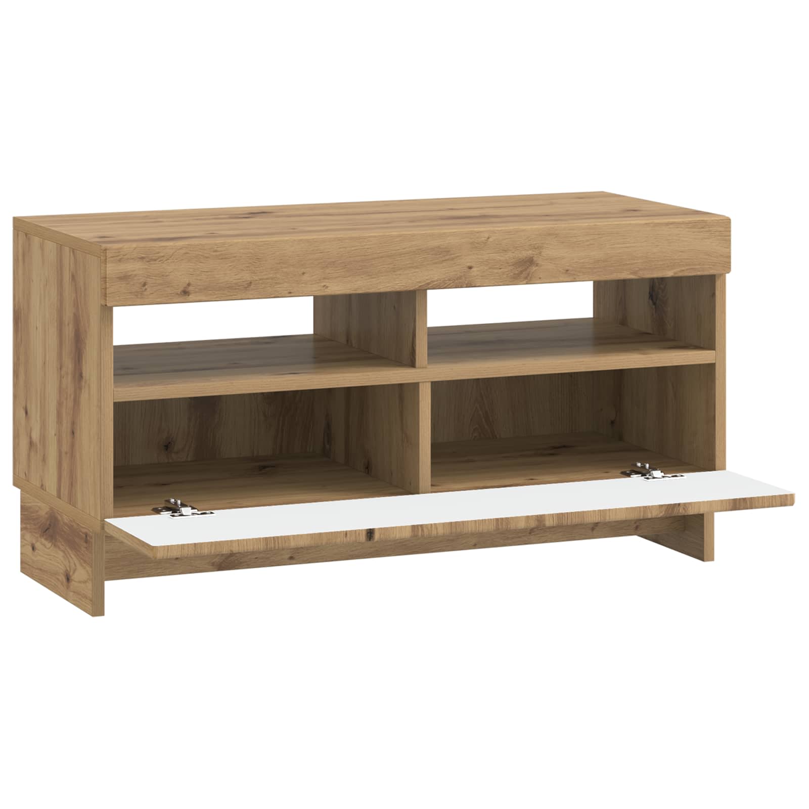 vidaXL LED TV Cabinet Artisan Oak Engineered Wood 5