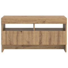 vidaXL LED TV Cabinet Artisan Oak Engineered Wood 6