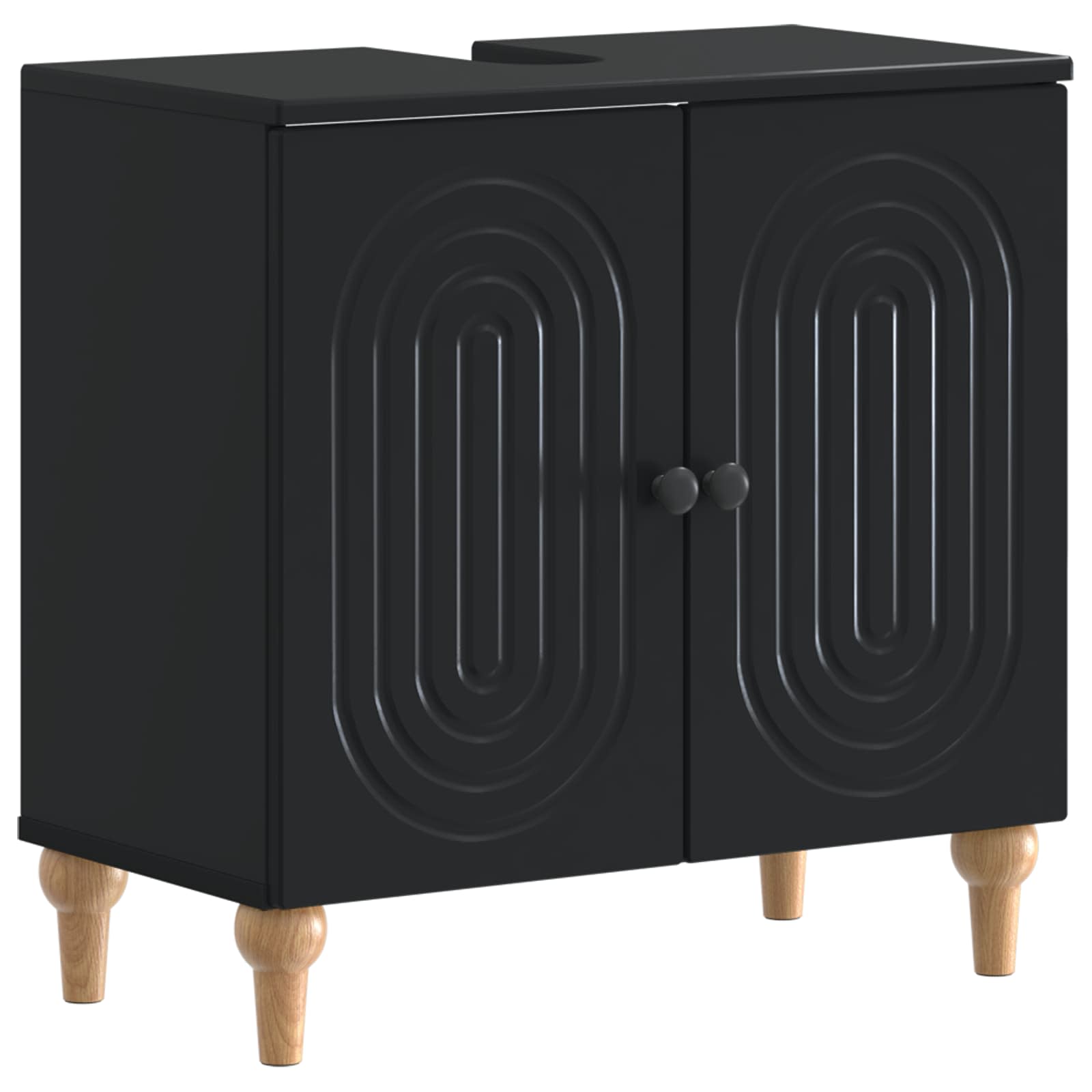 vidaXL Bathroom Sink Cabinet ALKMAAR Black 59.5 x 31.5x 59 cm 2