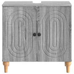 vidaXL Bathroom Sink Cabinet ALKMAAR Grey Sonoma 59.5 x 31.5x 59 cm 4