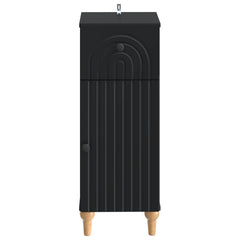 vidaXL Bathroom Storage Cainet ALKMAAR Black 30 x 31 x 80 cm 4