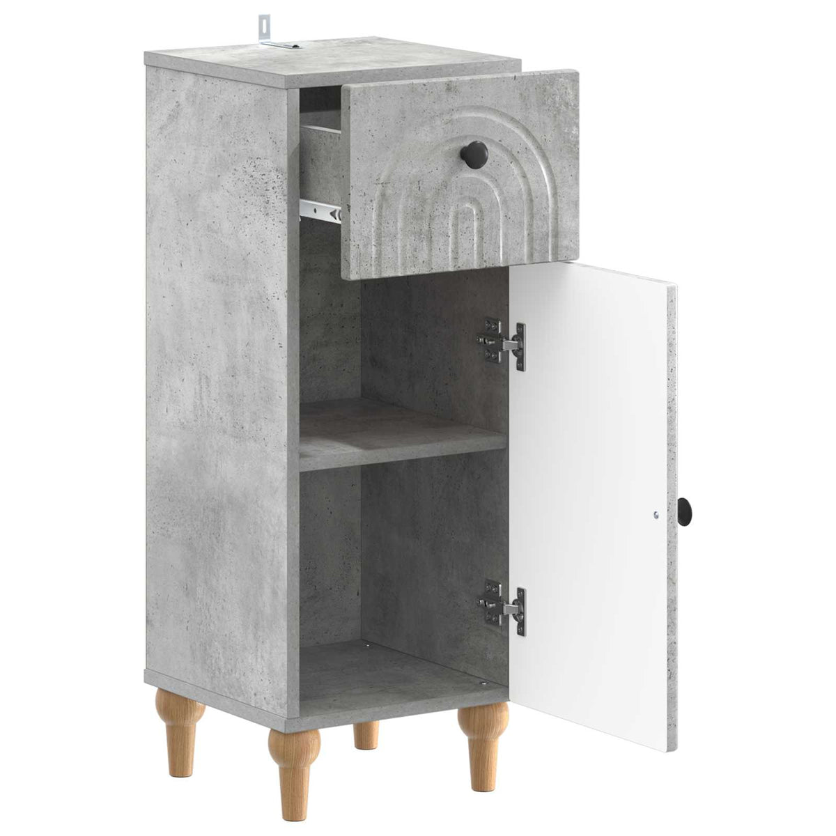 Bathroom Storage Cainet ALKMAAR 30 x 31 x 80 cm Concrete grey
