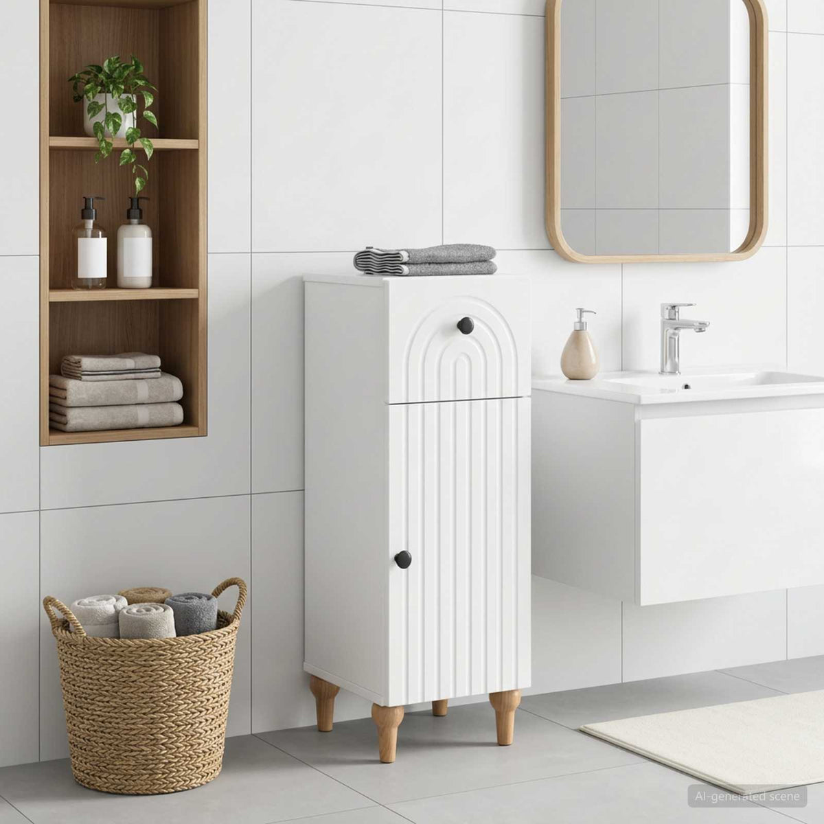 vidaXL Bathroom Storage Cainet ALKMAAR 30 x 31 x 80 cm