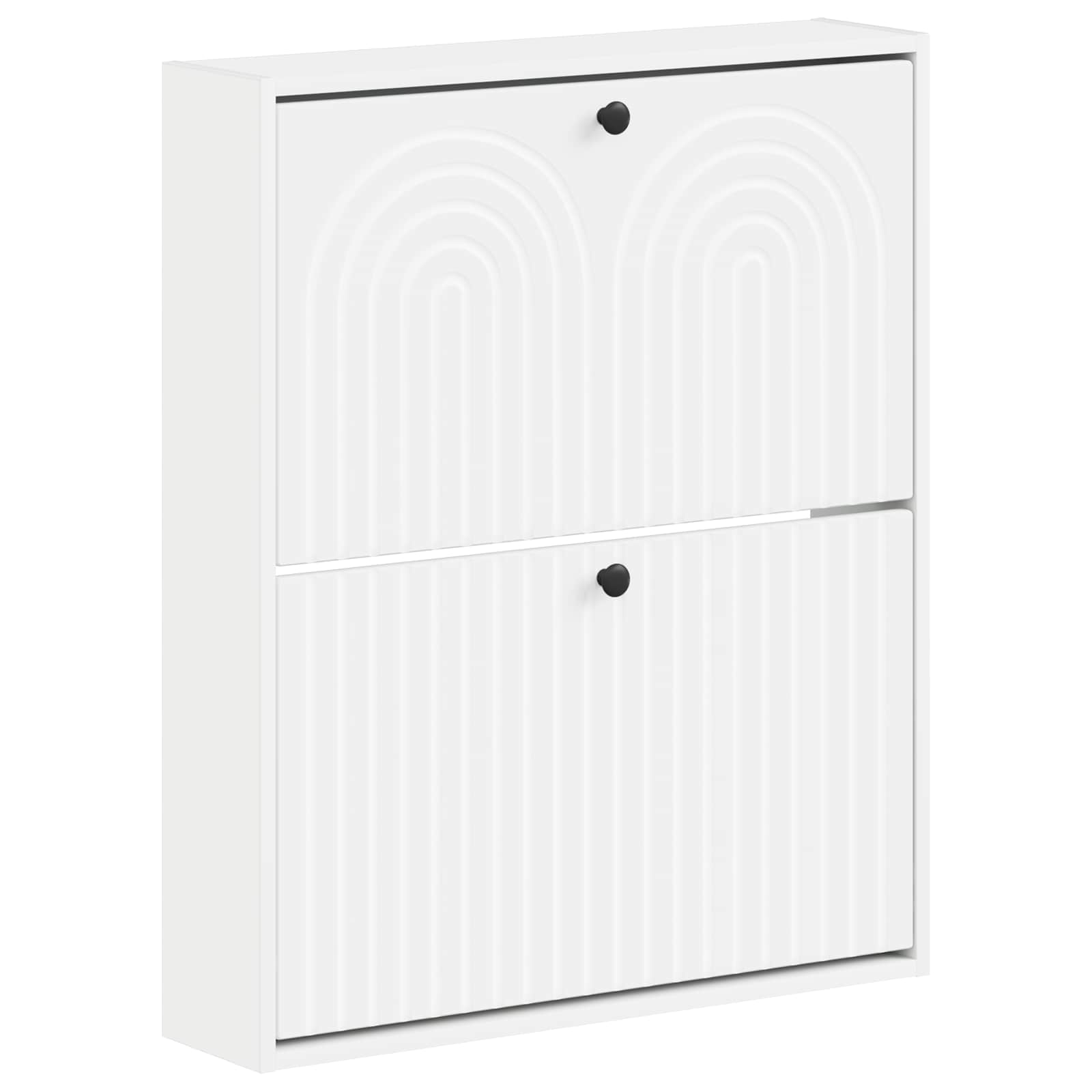 vidaXL Wall-Mounted Shoe Cabinet ALKMAAR 71 x 17 x 86 cm White 2