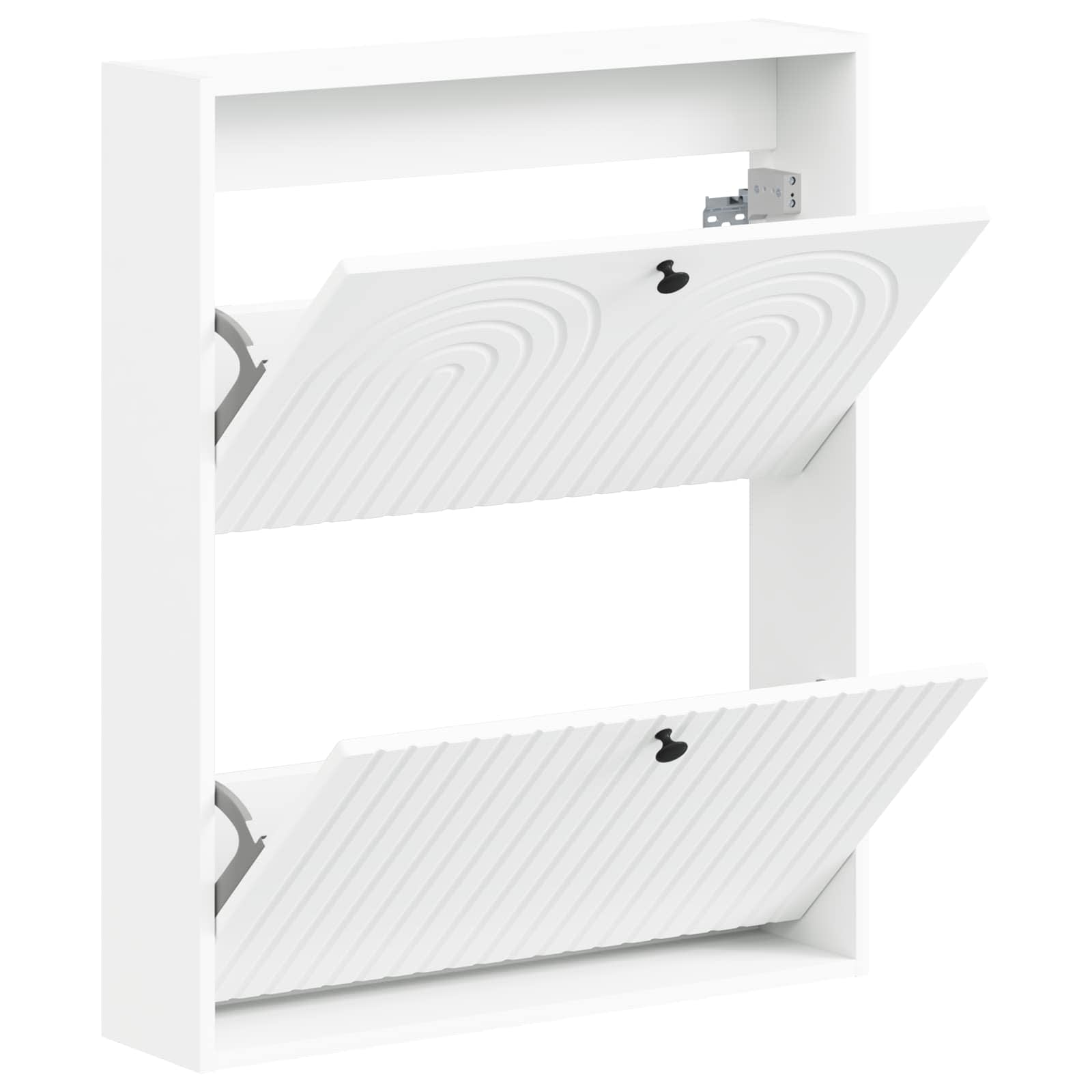 vidaXL Wall-Mounted Shoe Cabinet ALKMAAR 71 x 17 x 86 cm White 3