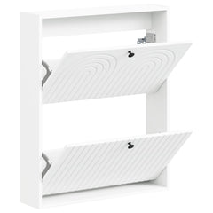 vidaXL Wall-Mounted Shoe Cabinet ALKMAAR 71 x 17 x 86 cm White 3