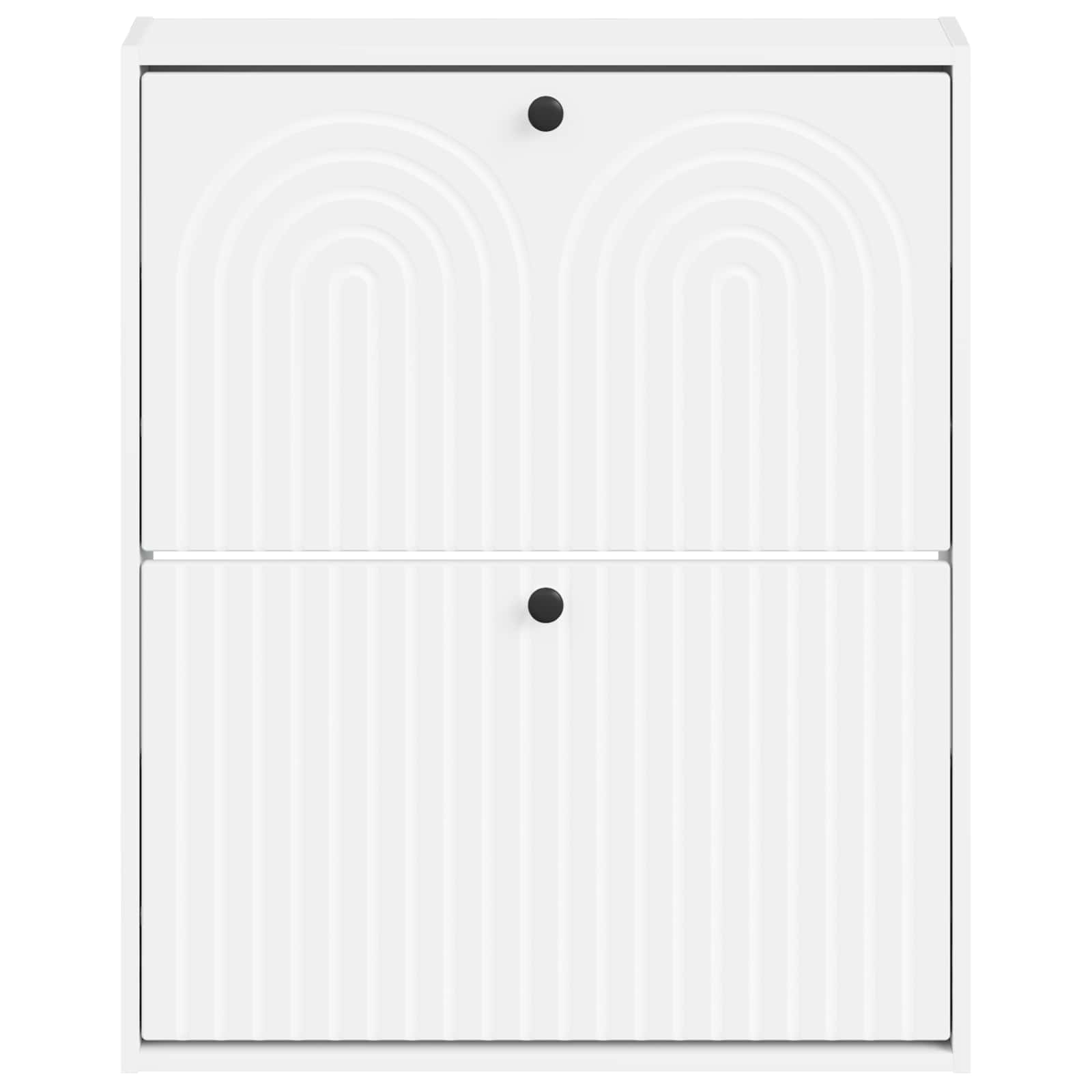 vidaXL Wall-Mounted Shoe Cabinet ALKMAAR 71 x 17 x 86 cm White 4