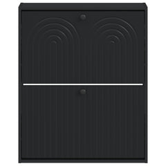 vidaXL Wall-Mounted Shoe Cabinet ALKMAAR 71 x 17 x 86 cm Black 4