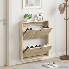 vidaXL Wall-Mounted Shoe Cabinet ALKMAAR 71 x 17 x 86 cm Sonoma Oak 1