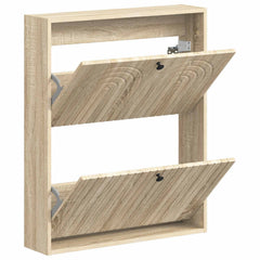 vidaXL Wall-Mounted Shoe Cabinet ALKMAAR 71 x 17 x 86 cm Sonoma Oak 3