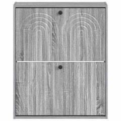 vidaXL Wall-Mounted Shoe Cabinet ALKMAAR 71 x 17 x 86 cm Grey Sonoma 4