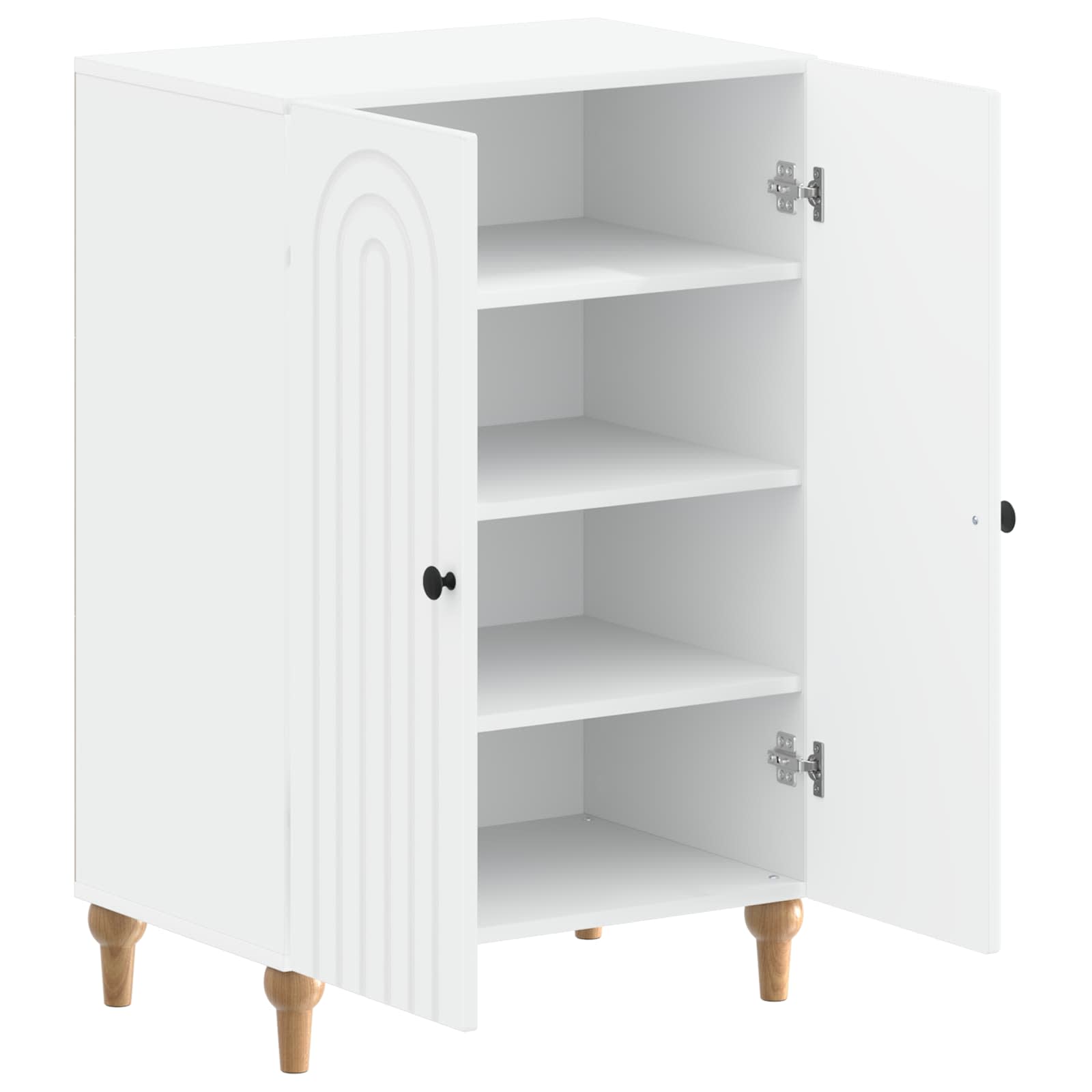 vidaXL Shoe Cabinet ALKMAAR 59.5 x 39.5 x 90 cm Engineered Wood White 3