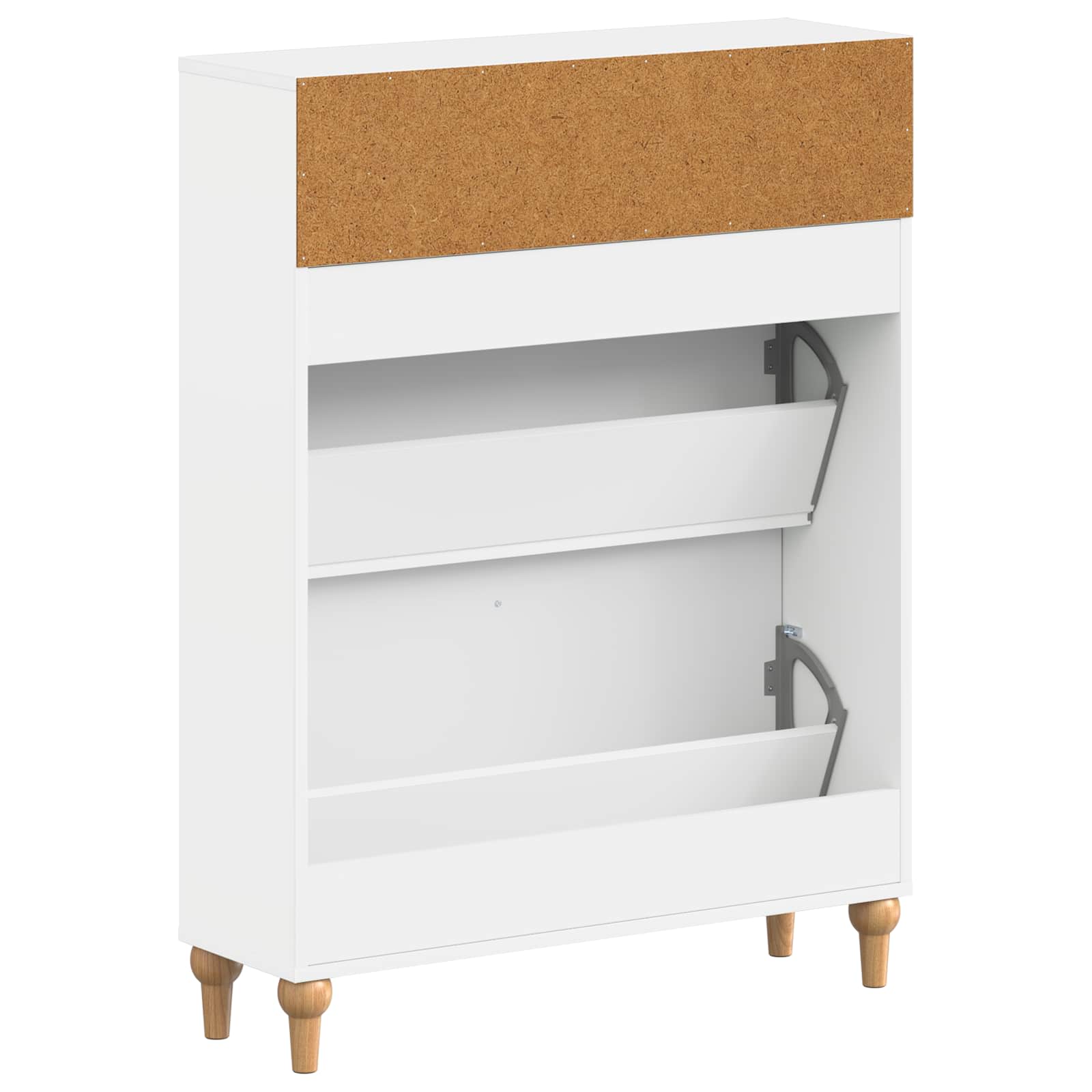 vidaXL Shoe Cabinet ALKMAAR 78 x 24 x 103 cm Engineered Wood White 6