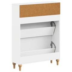 vidaXL Shoe Cabinet ALKMAAR 78 x 24 x 103 cm Engineered Wood White 6