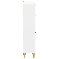 vidaXL Shoe Cabinet ALKMAAR 78 x 24 x 103 cm Engineered Wood White 5