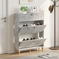 vidaXL Shoe Cabinet ALKMAAR 78 x 24 x 103 cm Engineered Wood 1