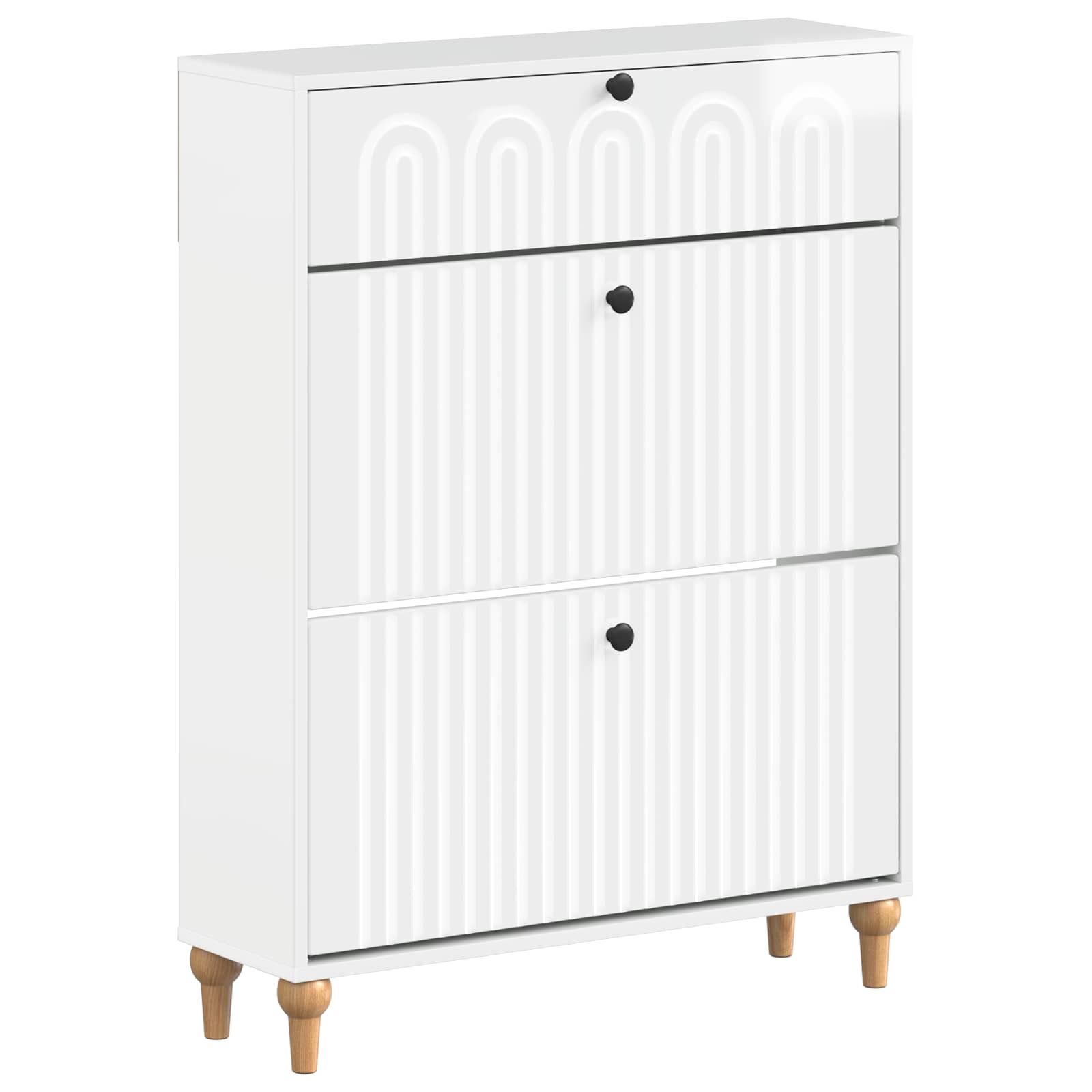 vidaXL Shoe Cabinet ALKMAAR 78 x 24 x 103 cm Engineered Wood 2