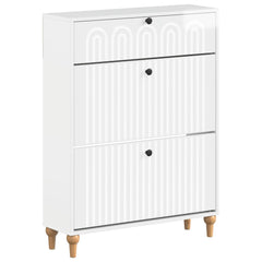 vidaXL Shoe Cabinet ALKMAAR 78 x 24 x 103 cm Engineered Wood 2
