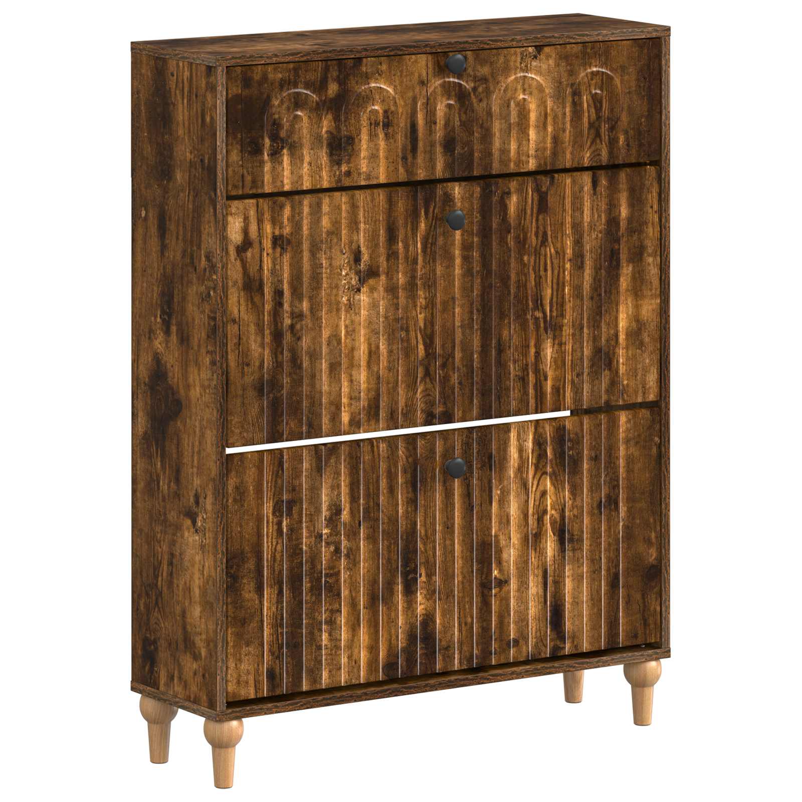 vidaXL Shoe Cabinet ALKMAAR 78 x 24 x 103 cm Engineered Wood 2