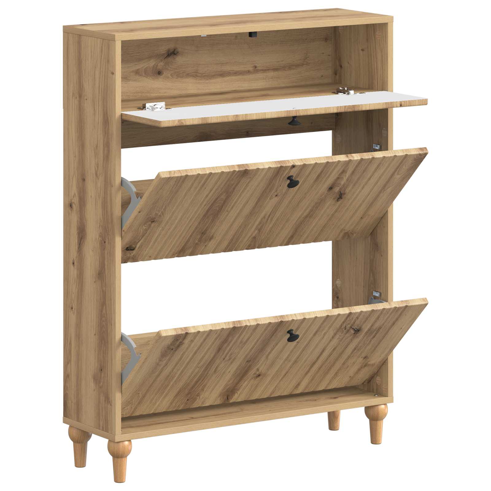 vidaXL Shoe Cabinet ALKMAAR 78 x 24 x 103 cm Engineered Wood 3