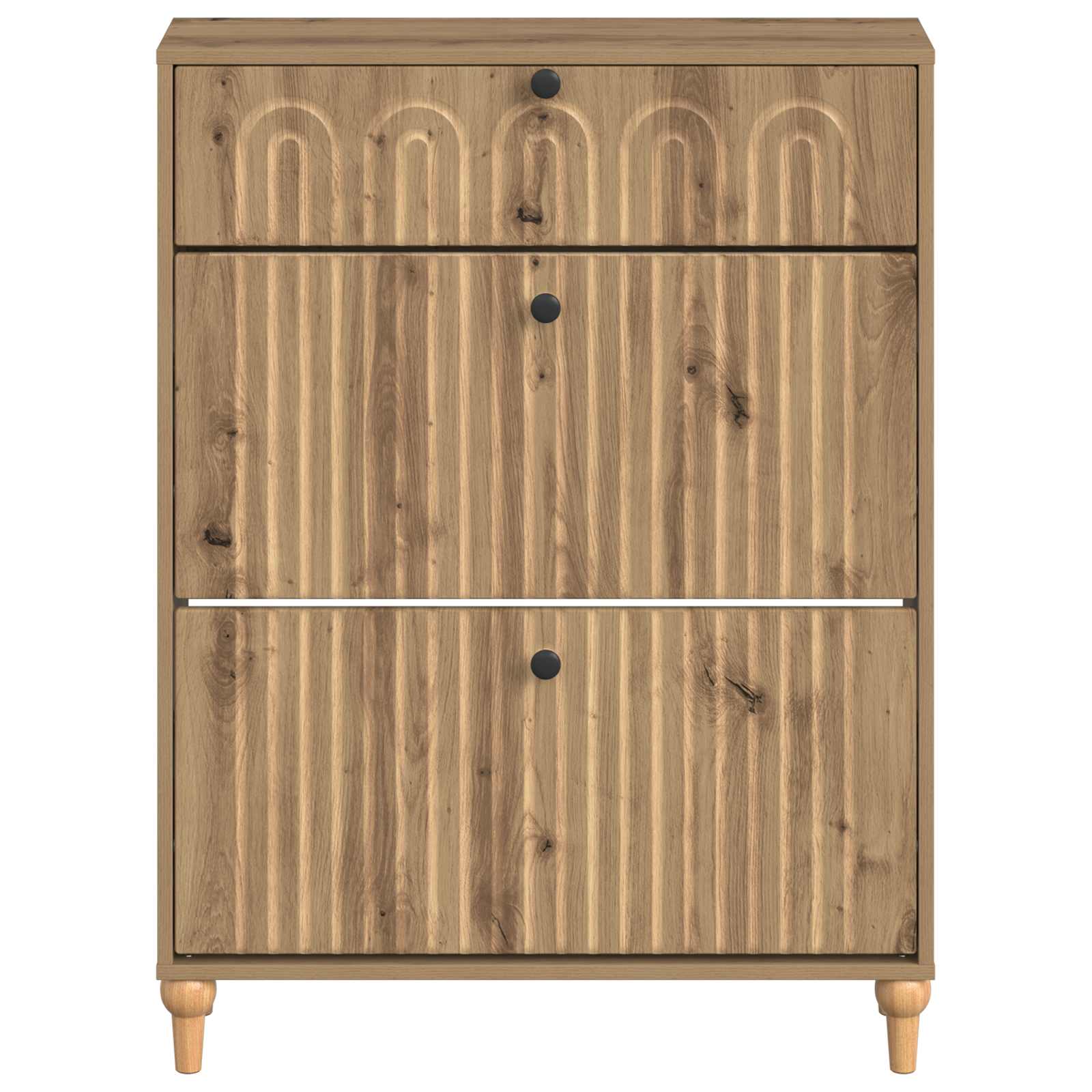 vidaXL Shoe Cabinet ALKMAAR 78 x 24 x 103 cm Engineered Wood 4