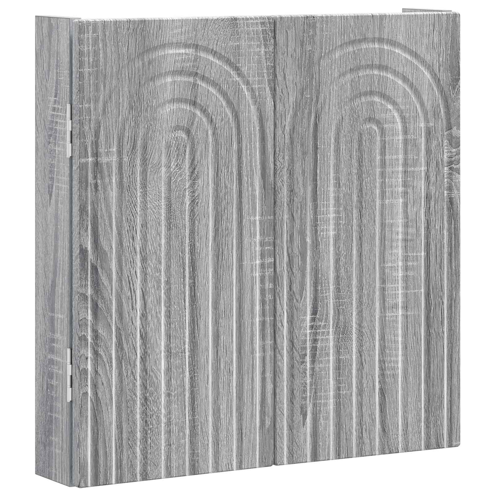 vidaXL Dartboard Cabinet ALKMAAR Grey Sonoma 52.5 x 10.5 x 53.5 cm 4