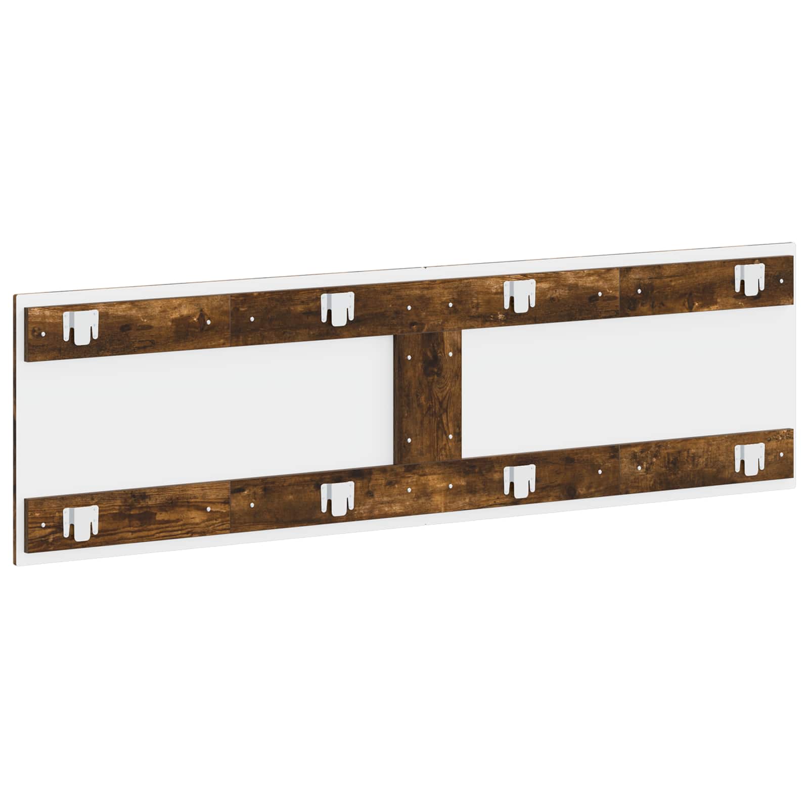 vidaXL Wall-Mounted Headboard ALKMAAR Smoked Oak Engineered Wood 5