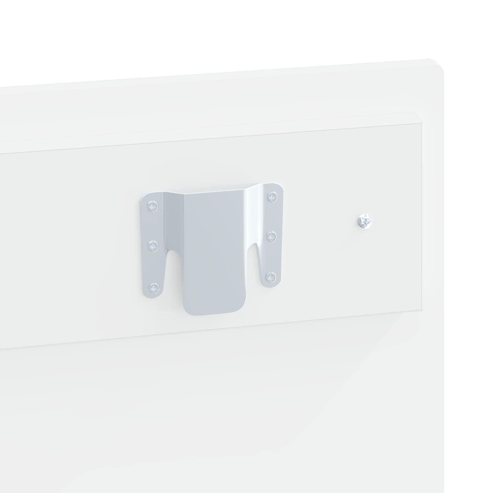vidaXL Wall-Mounted Headboard ALKMAAR White Engineered Wood 6