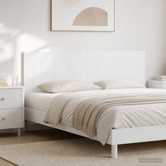 vidaXL Wall-Mounted Headboard ALKMAAR White Engineered Wood 1
