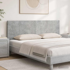 vidaXL Wall-Mounted Headboard ALKMAAR Concrete Grey Engineered Wood 1