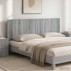 vidaXL Wall-Mounted Headboard ALKMAAR Grey Sonoma Engineered Wood 1
