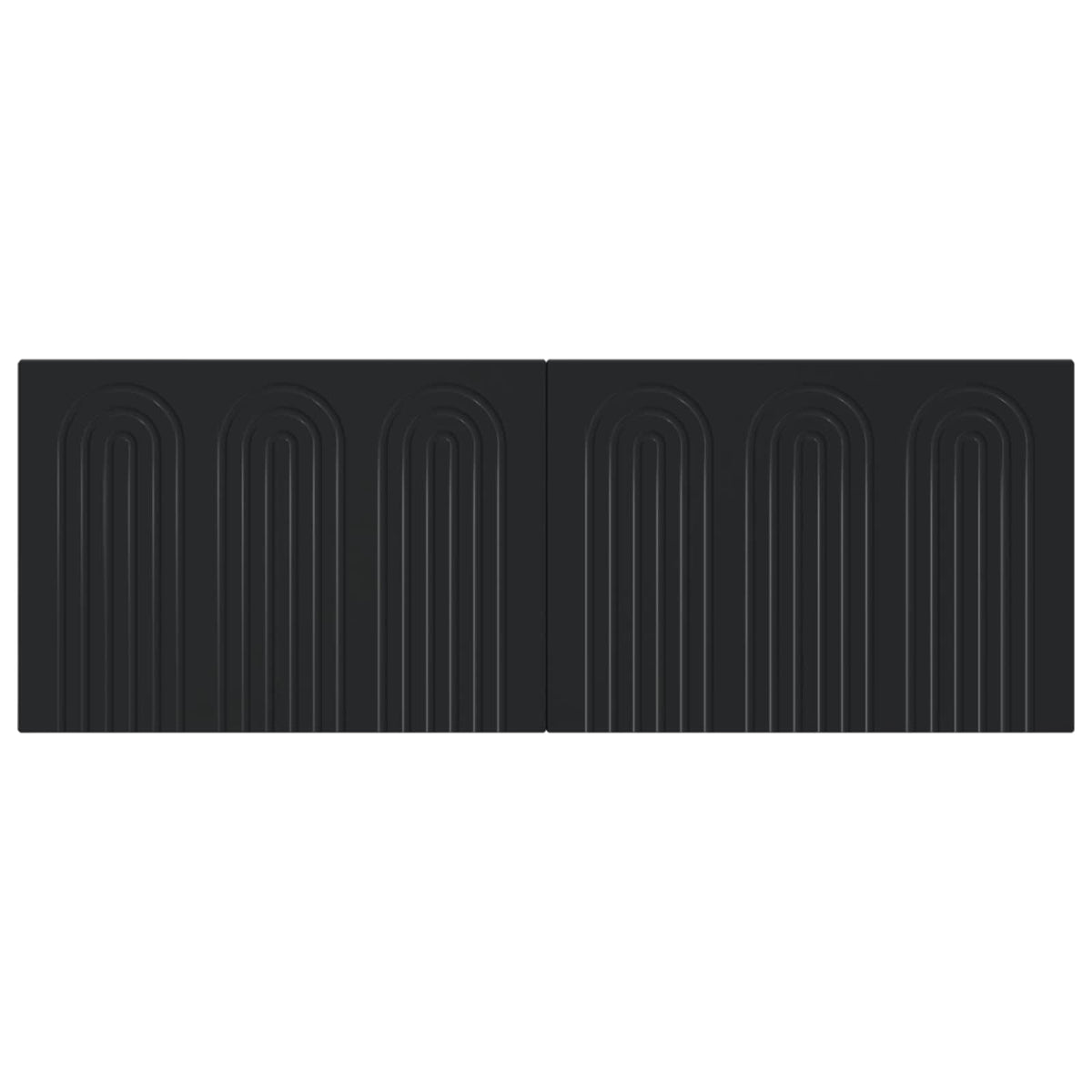 Wall-Mounted Headboard ALKMAAR Engineered Wood Width 140 cm Black