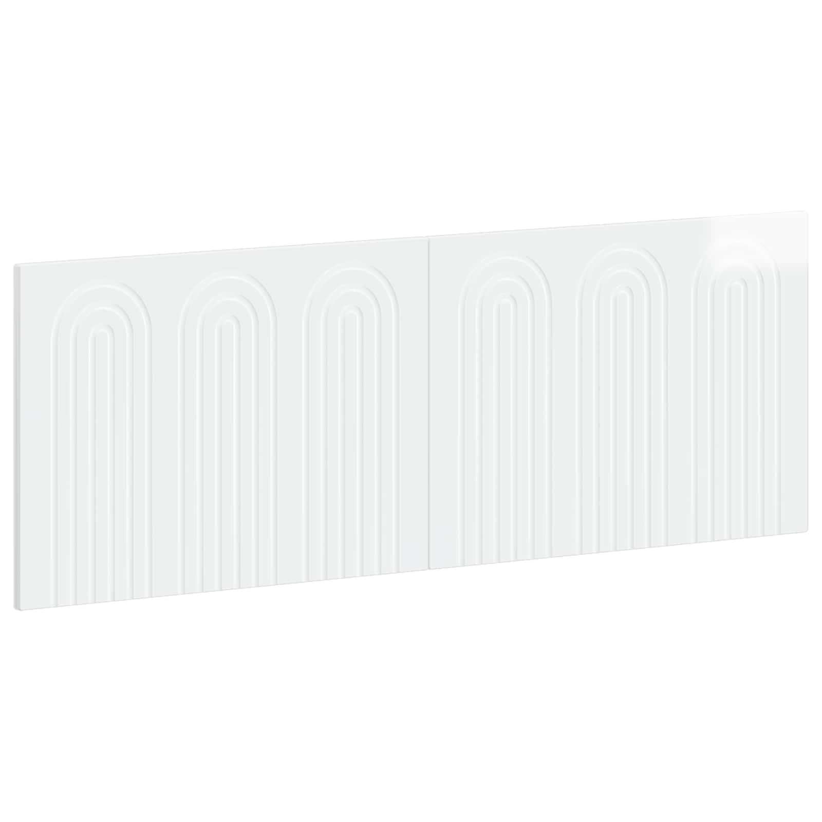vidaXL Wall-Mounted Headboard ALKMAAR High Gloss White Engineered Wood 2