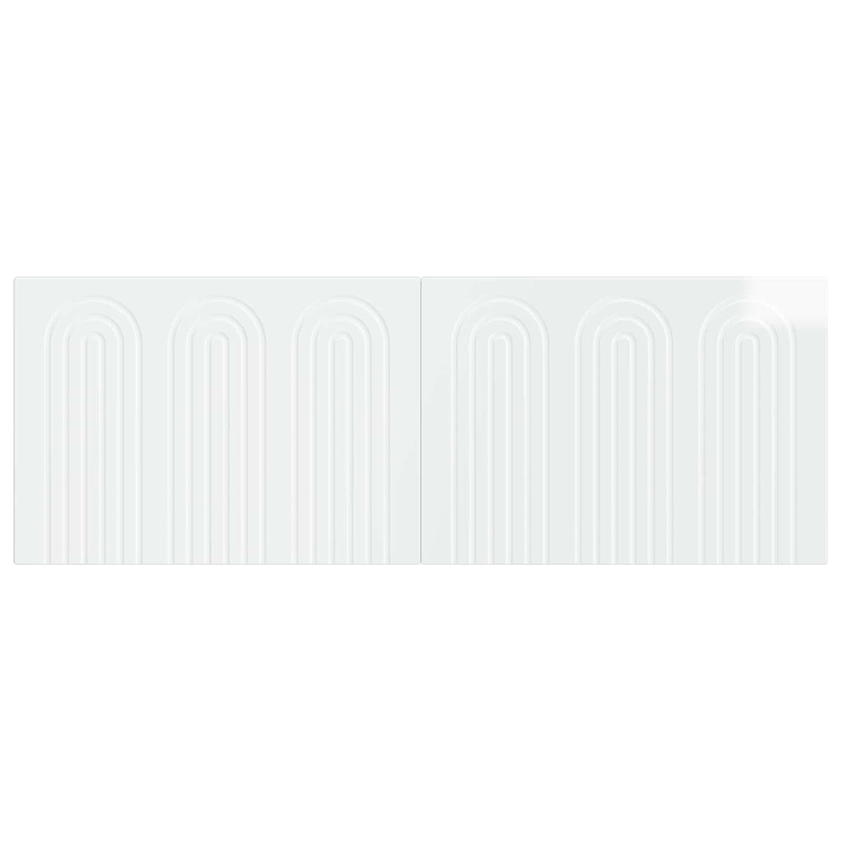 Wall-Mounted Headboard ALKMAAR Engineered Wood Width 140 cm High gloss white