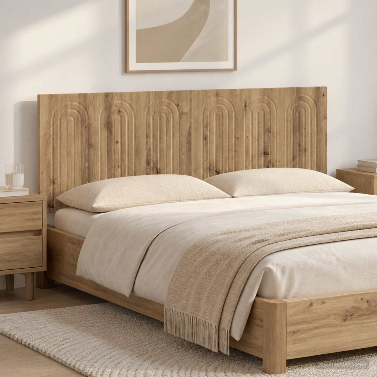 vidaXL Wall-Mounted Headboard ALKMAAR Engineered Wood Width 140 cm