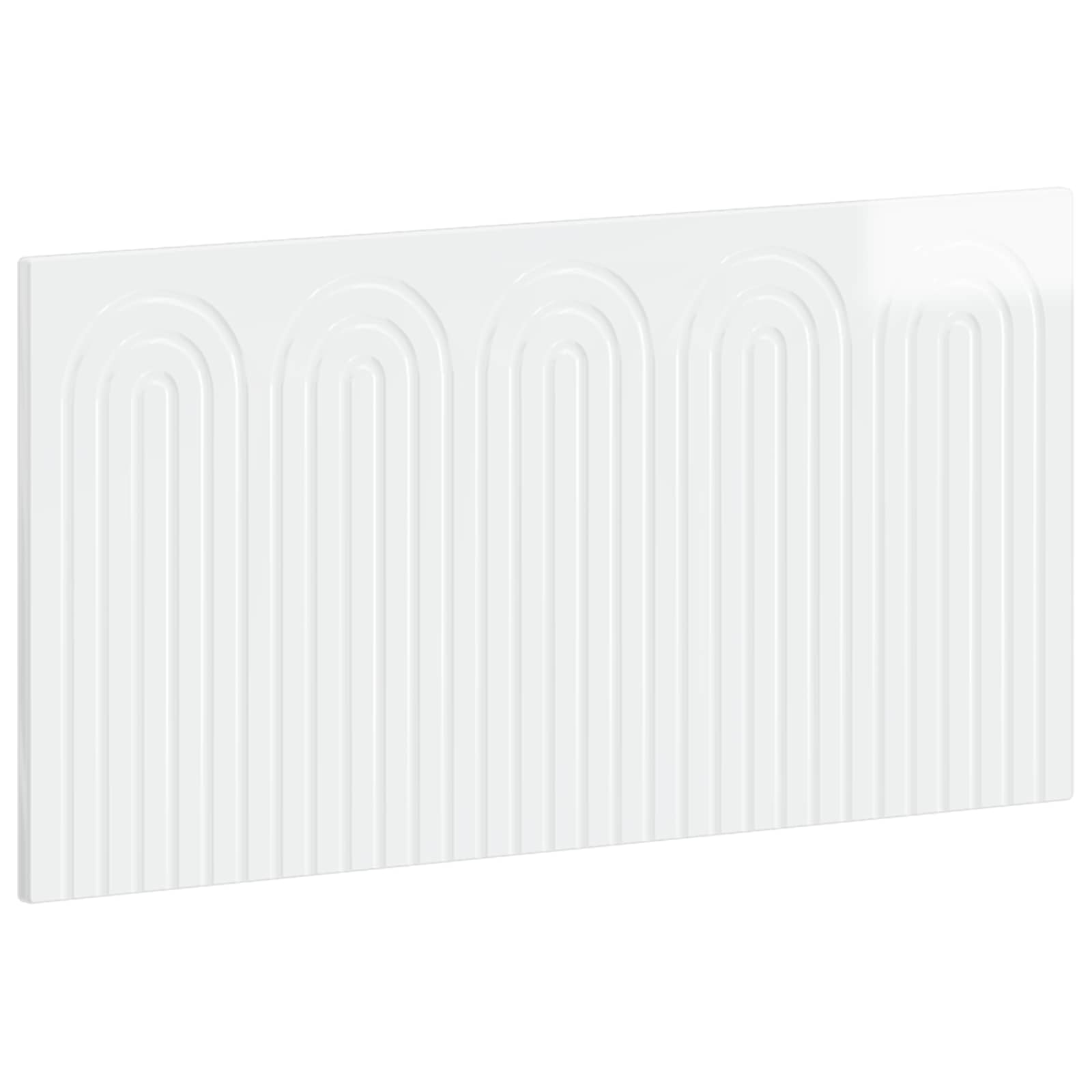 vidaXL Wall-Mounted Headboard ALKMAAR High Gloss White Engineered Wood 2