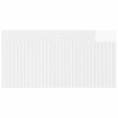 vidaXL Wall-Mounted Headboard ALKMAAR High Gloss White Engineered Wood 3